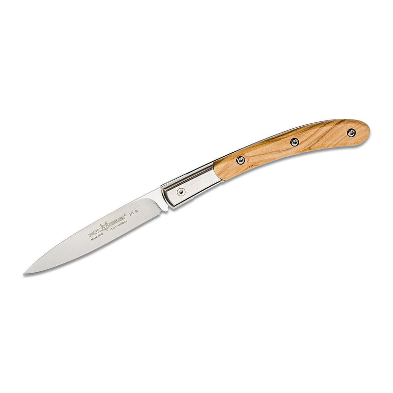 Fox Knives Brand Italy Elite folding knife tainless steel N690CO Olive wood