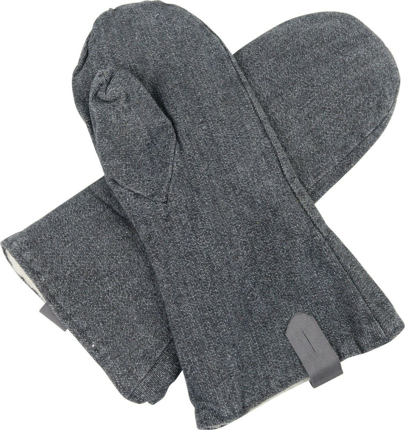 Mitaje del ejército suizo original Denim lana gris clima frío guantes militares forrados