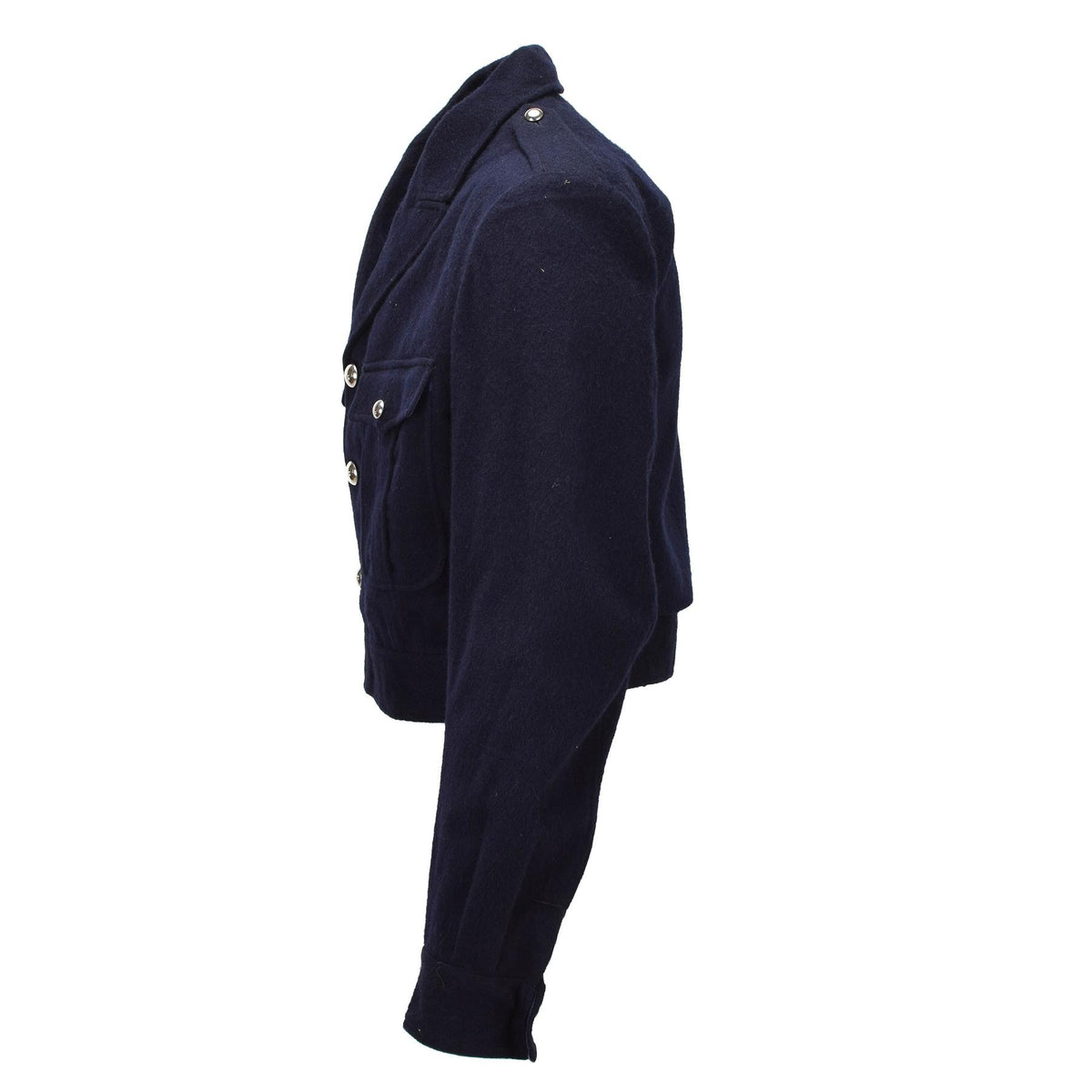 Origineel Frans leger M47 IKE jas wollen knoopsluiting vintage blauw