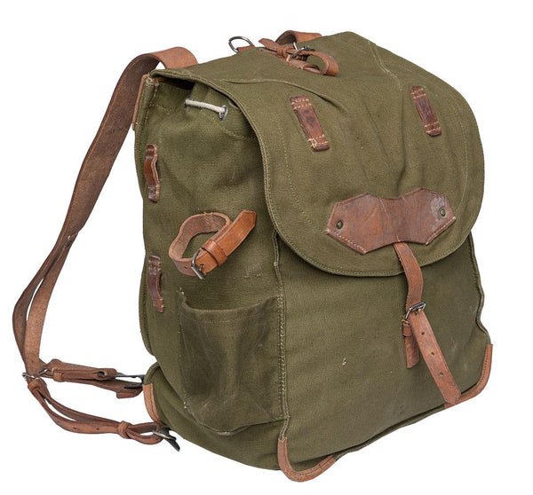 Véritable sac à dos de l'armée roumaine, surplus militaire, bandoulière en toile OD