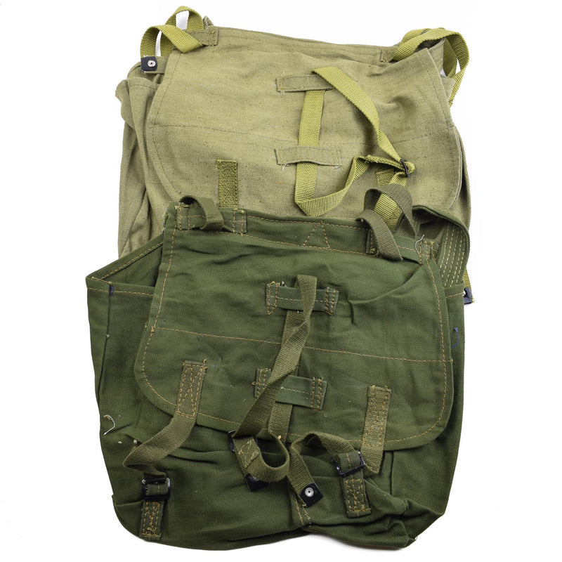 Genuine Romanian army bread bag military surplus Olive canvas haversack OD NEW