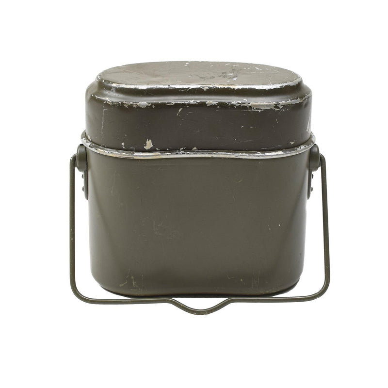Original Austrian Military mess kit aluminum olive hiking camping cookware set