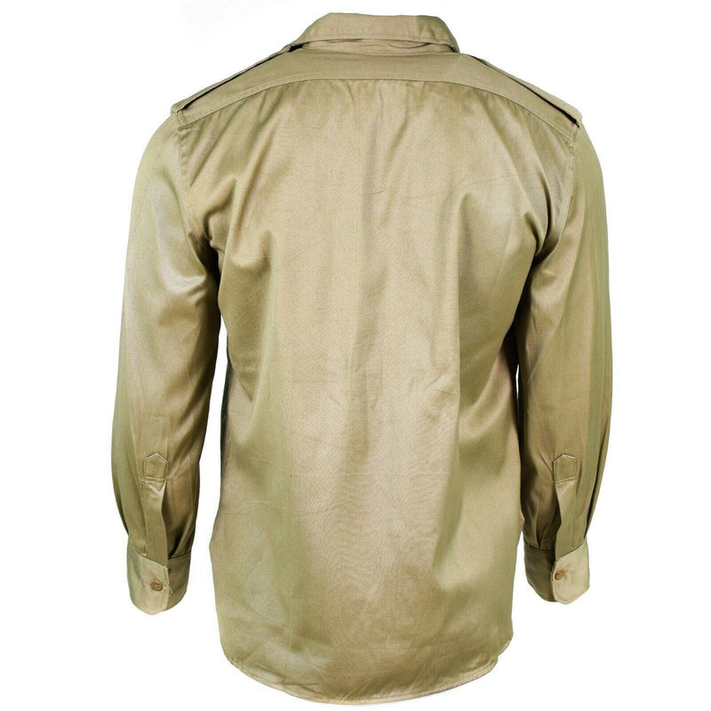 Véritable chemise de l'armée grecque fatigue dead stock chino kaki veste militaire NEUF