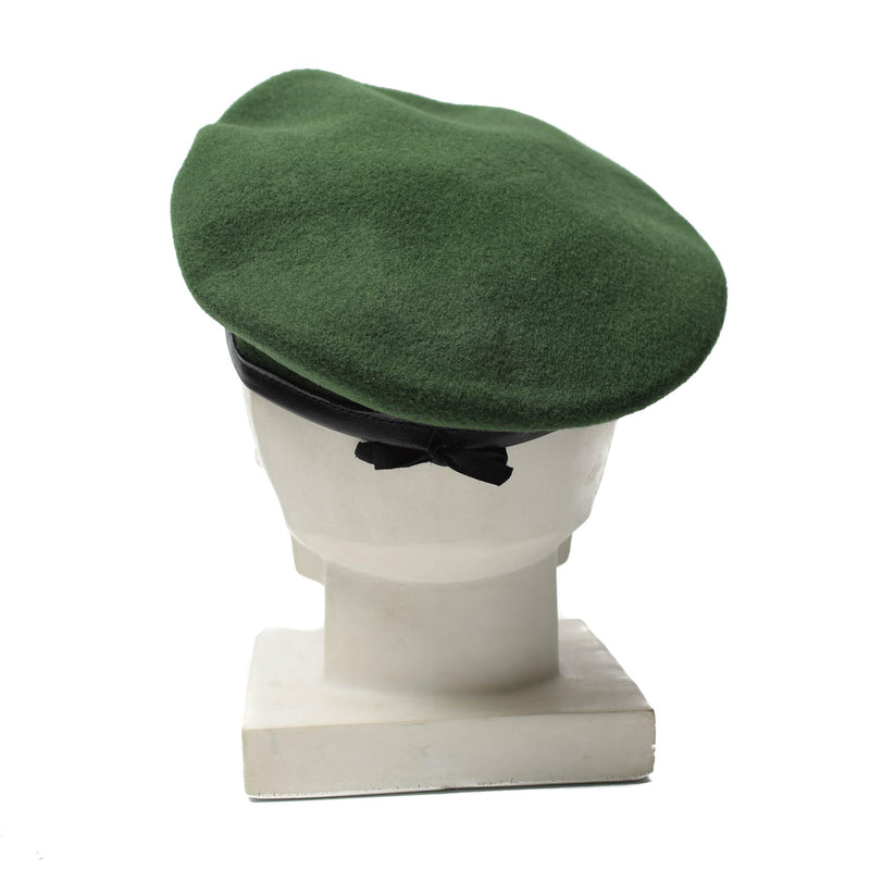 Genuine German Police green beret hat cap wool with metal cockade insignia NEW