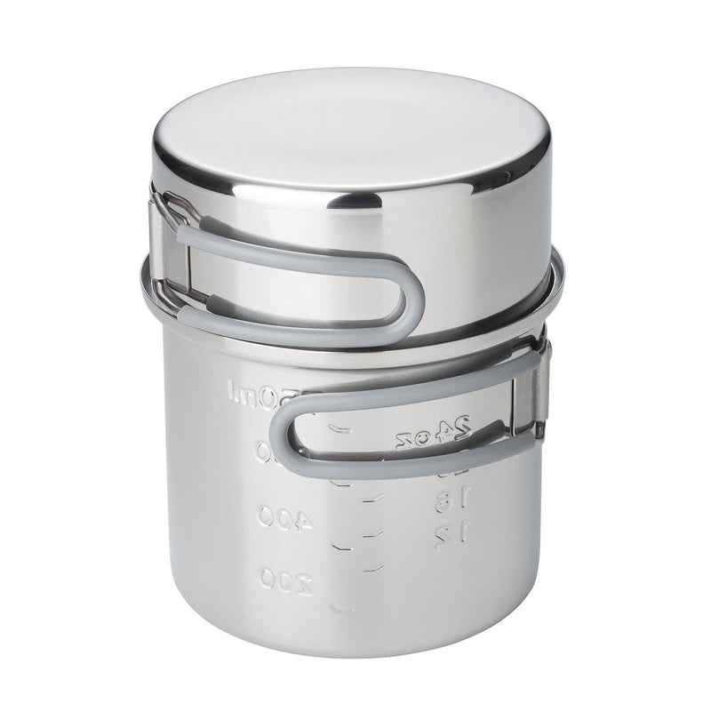 Indicateur de capacité de casserole en acier inoxydable de marque ESBIT pour le chauffage de l'eau en camping