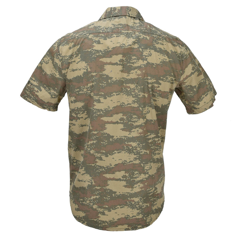 Camisas de campo del ejército turco original Durable Ripstop Camo Manga corta Táctica