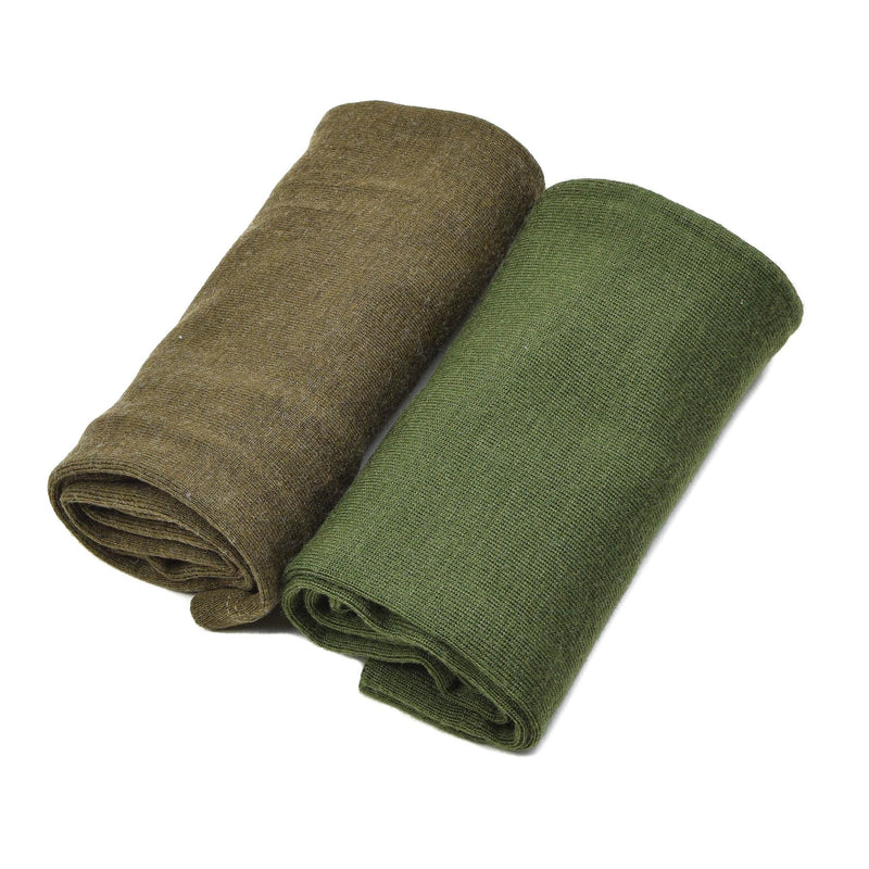 Sciarpa dell'esercito ceco originale. Army Issue Tube Scarf Brown Brown Nuovo lotto da 2 pezzi