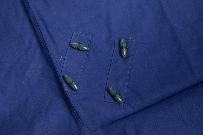 Original rumänische Militärzeltplane blau wasserdicht 1,80x1,80cm Überschuss