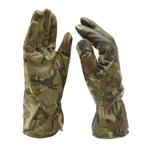 Guantes de cuero de combate Mk II genuinos MTP Camuflage Guantes con forrado cálidos