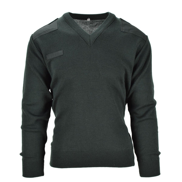 Genuino maglione olandese Pullover Pullover Commando Jumper Dark Green V-Neck Men Nuovi