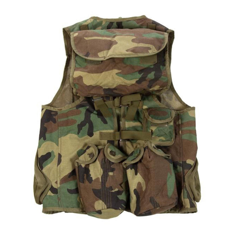 Chaleco táctico original de la OTAN bosque camuflaje múltiples bolsillos de campo ejército nuevo