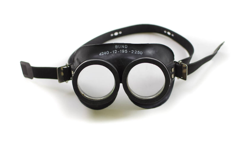 Genuino gafas de protección del ejército alemán BW Black Auer Mask Face Mask Surplus NUEVO