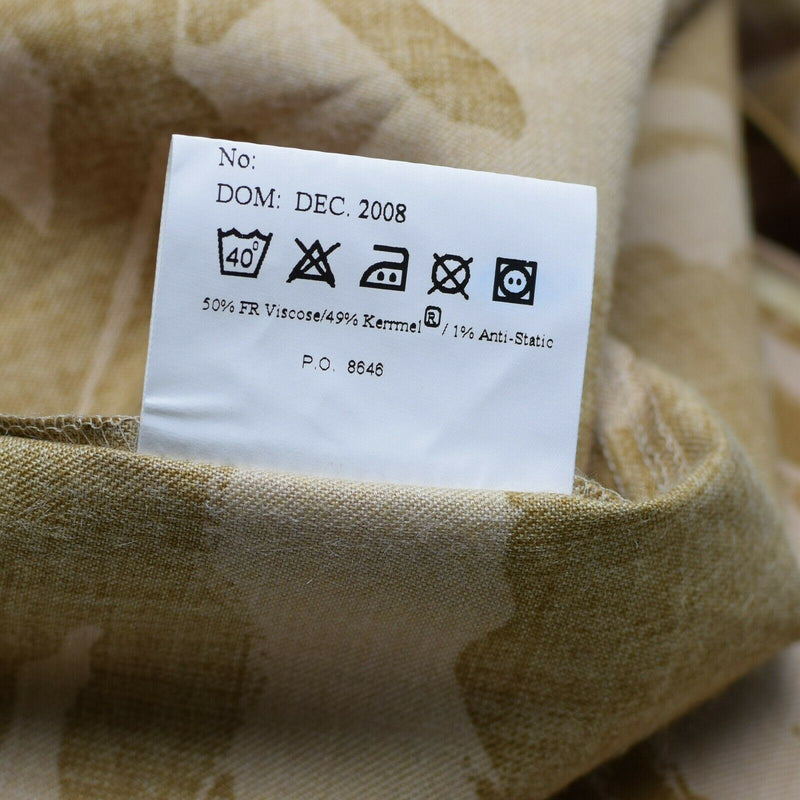 Combate del ejército británico original Combate Desert Camón Chaqueta Camas resistentes al fuego