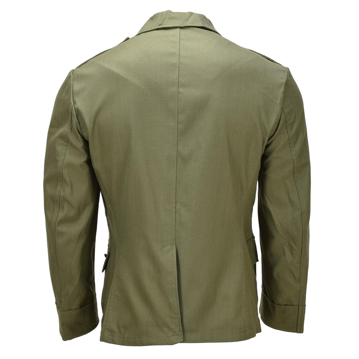 Original Romanian Army Work Jacket Button Front Military Field Coat Olive