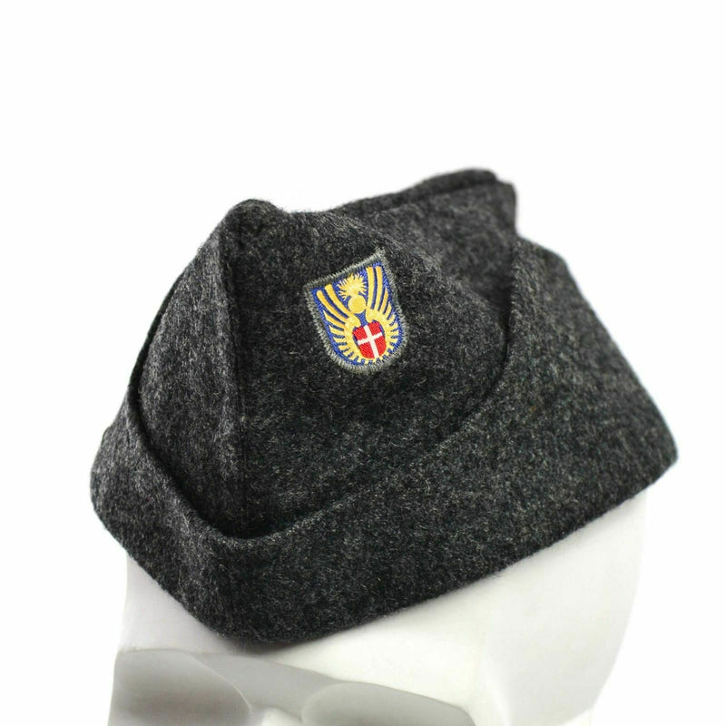 Genuine Danish army wool side cap military field combat garrison cap 1950's hat