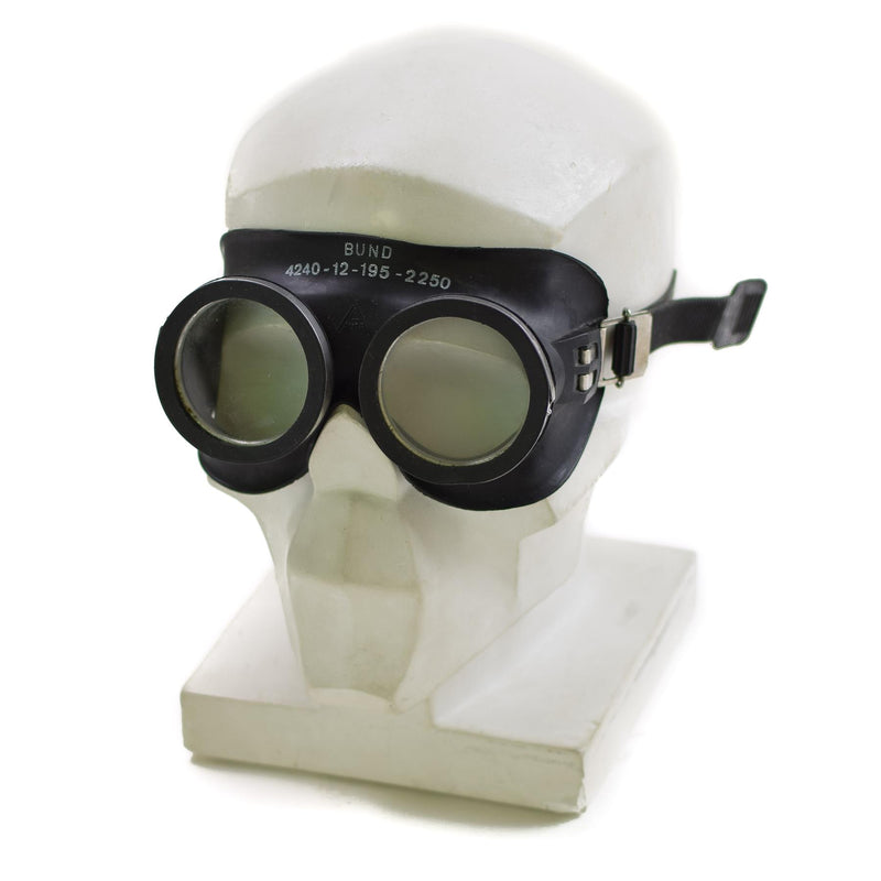 Genuino gafas de protección del ejército alemán BW Black Auer Mask Face Mask Surplus NUEVO