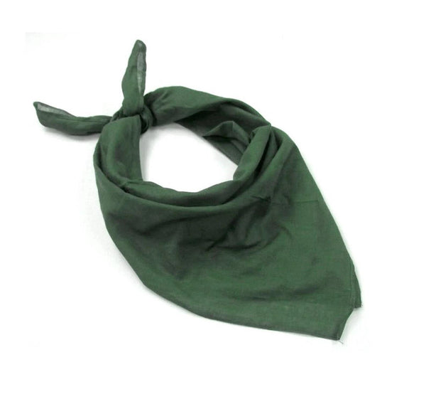 Genuine Swedish Army bandana scarf olive green lightweight breathable 80x80cm