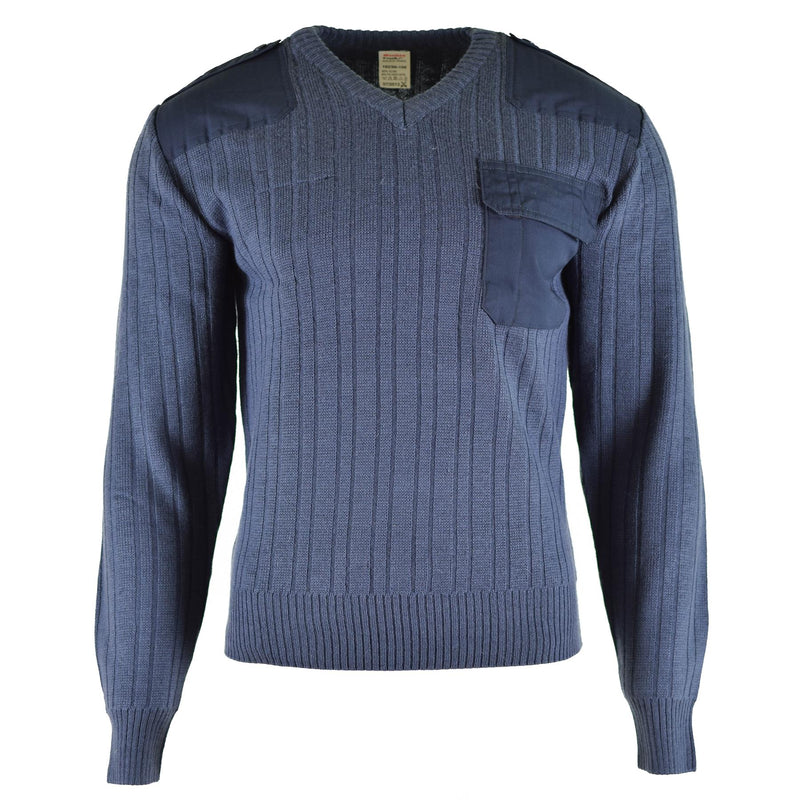 Oryginalny czeski sweter armii sweter M97 Blue Wool V-donk NECT SURPLUS NOWOŚĆ
