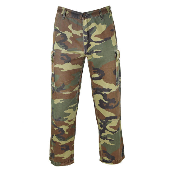 Echte Italiaanse legerbroeken NAVO -gevechten katoenbossen camouflage veldbroeken