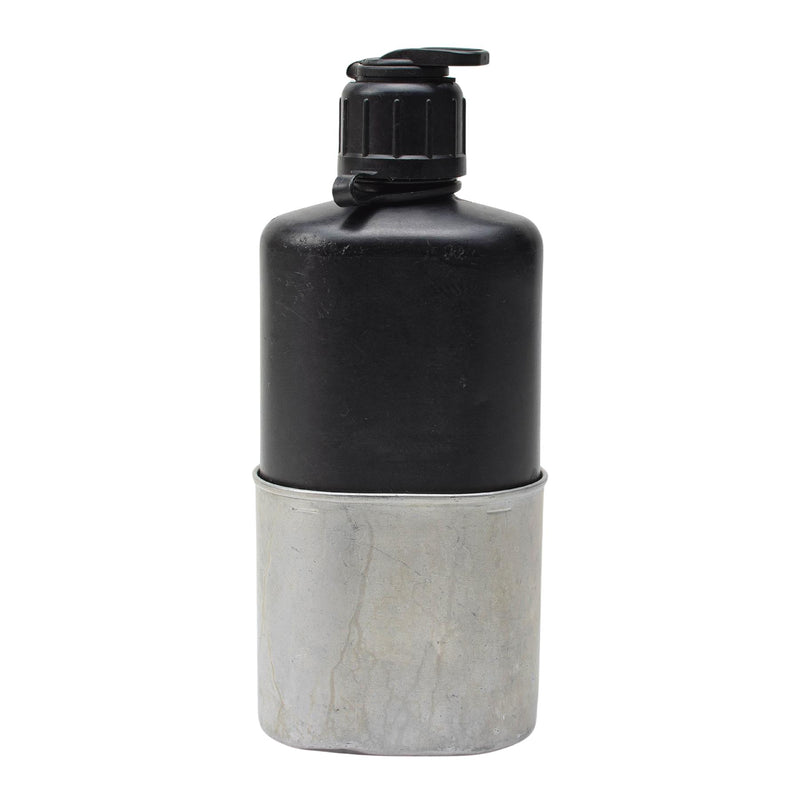 Frasco de bebidas del ejército suizo Switzerland Botella de agua Military Cantaen & Copa M84