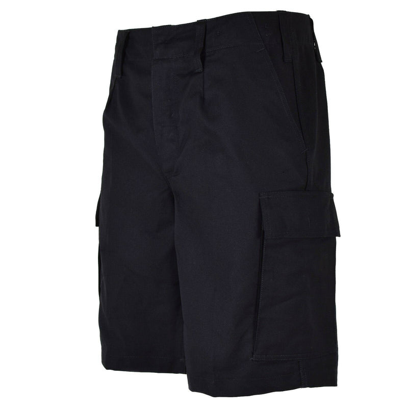 Genuine German army issue MOLESKIN SHORTS Durable cargo summer Black men's NEW - GoMilitar