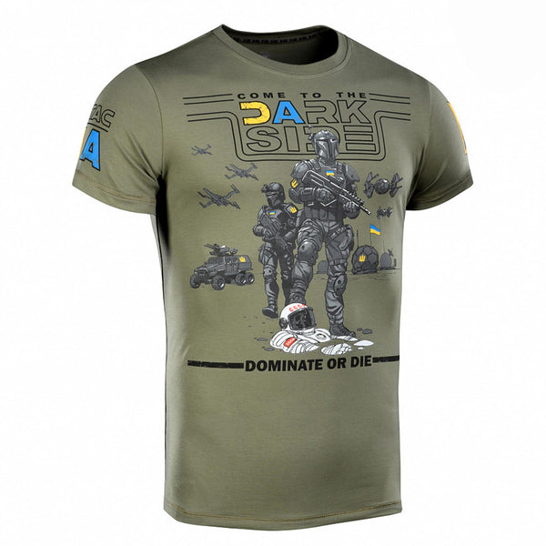 M-TAC militaire stijl klassieke t-shirt ondergoed korte mouw Oekraïense vlag olijf
