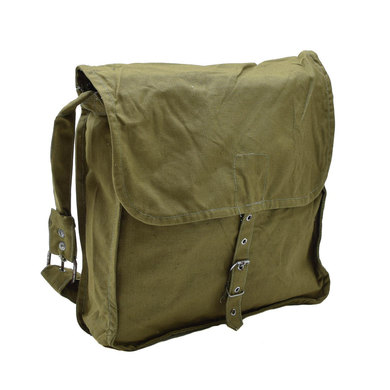 Bolso de hombro de oliva militar búlgaro original correa ajustable viajes al aire libre