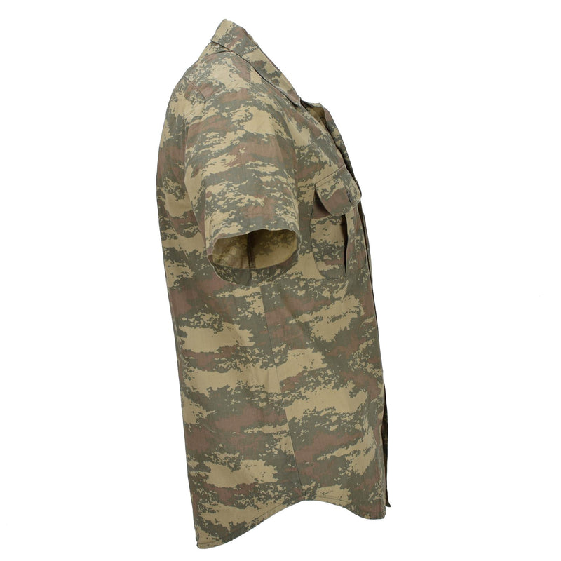 Camisas de campo del ejército turco original Durable Ripstop Camo Manga corta Táctica