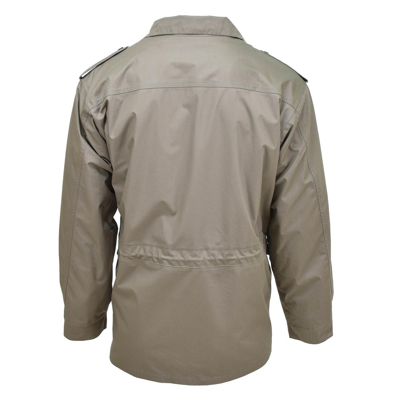 Genuine Dutch army parka with liner officer coat jacket Khaki buttoned pockets - GoMilitar