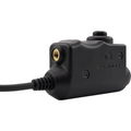 Earmor PTT-Adapter Motorola 1-poliges Funk-Headset, kabelgebunden, taktisch, Schwarz