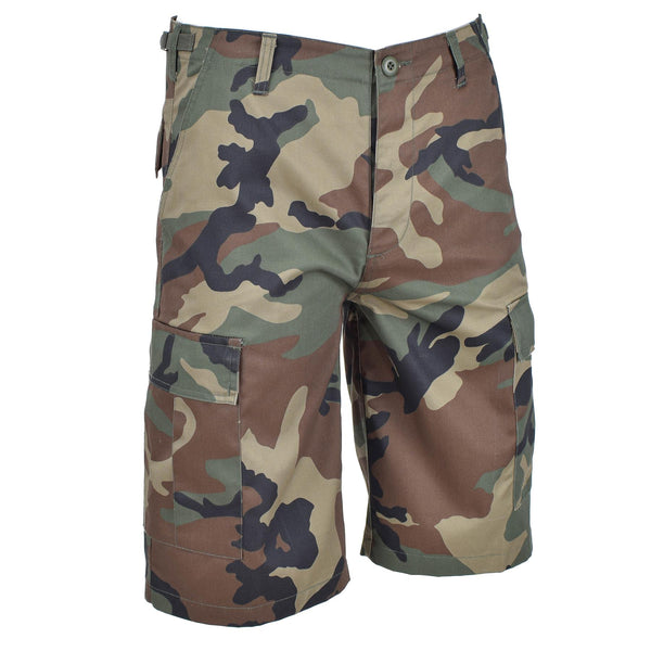 Mil-Tec Brand Militar Military Woodland Camuflage Bermuda Cargo Bdu Army Shorts