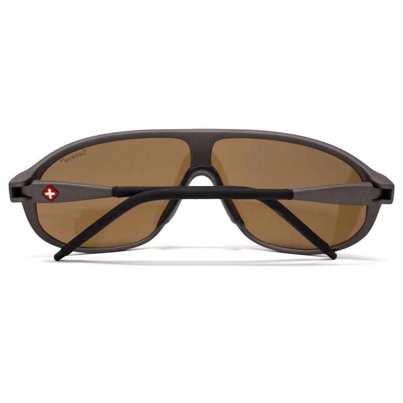 Echte Zwitserse leger Suvasol zonnebril Zwart W Case Mountain Alpine bril Nieuw