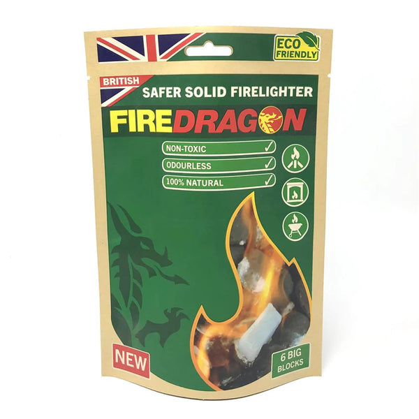 BCB Firedragon Solid Fuel Blocks Brackpacking Camping Fuel 6 pezzi Firestarter