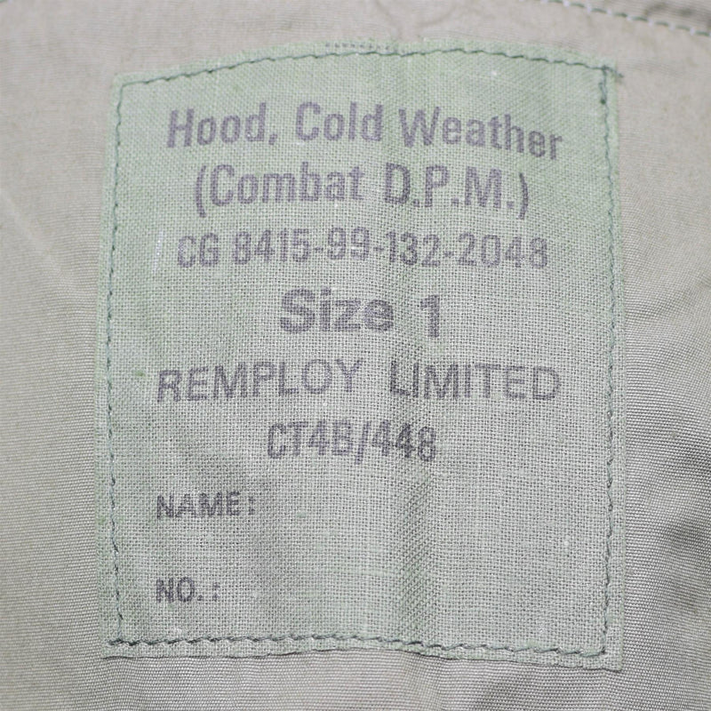 British Cold Weather Hood DPM Woodland Tactical Winter Camouflage Cap NEW