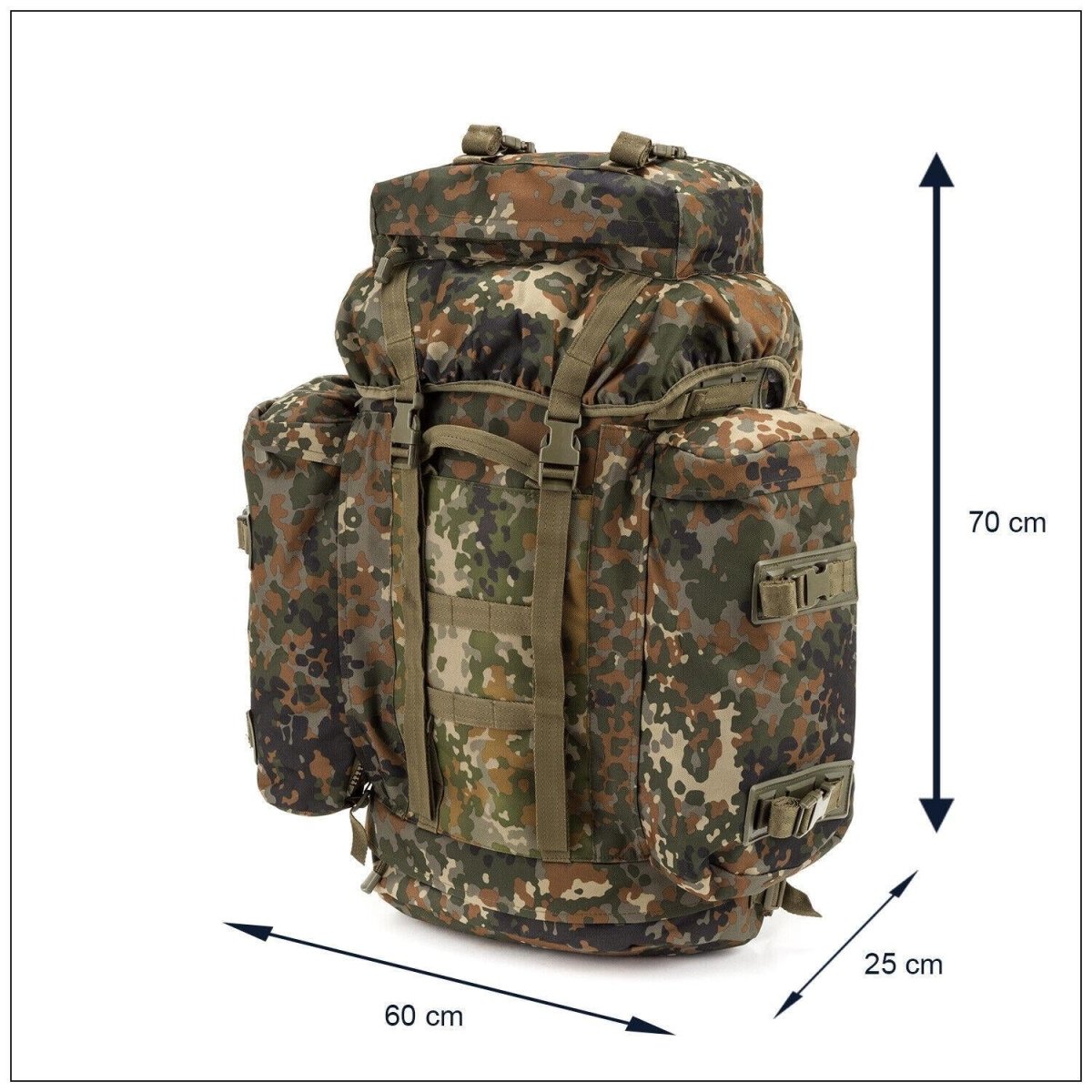 A.Blochl BW Mountain trekking rucksack camping large backpack flecktarn camouflage