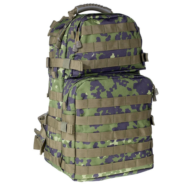 A.Blochl large 40L U.S. Assault backpack in M84 camouflage with Molle loops and padded straps for tactical use