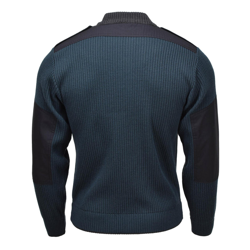 Original Dutch military sweater winter sport pullover cold weather jumper blue