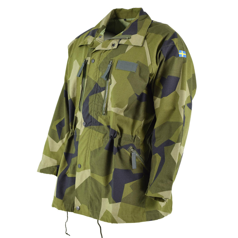 Original Swedish army heavy M90 jacket splinter camo military field troops NEW
