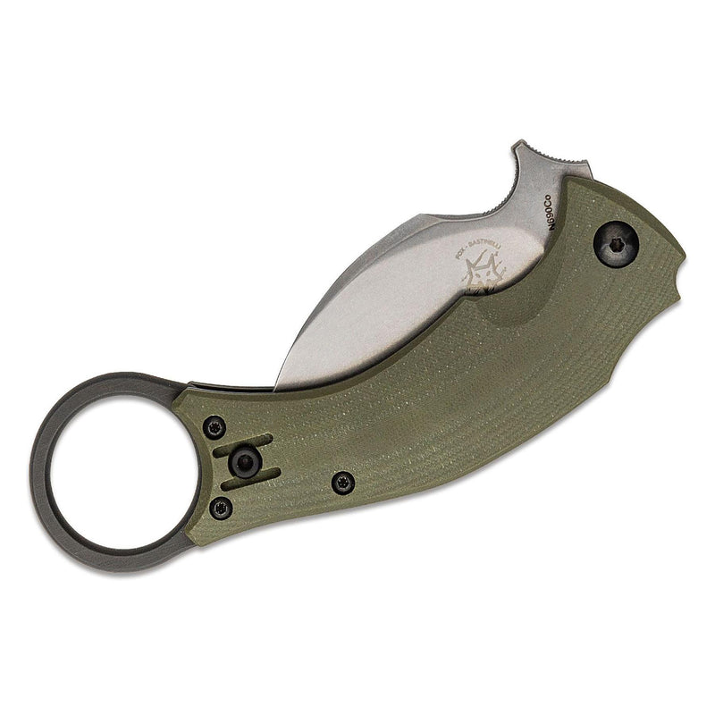 Fox Knives FX-591 ODSW black bird karambit pocket knife folding tactical Hawkbill