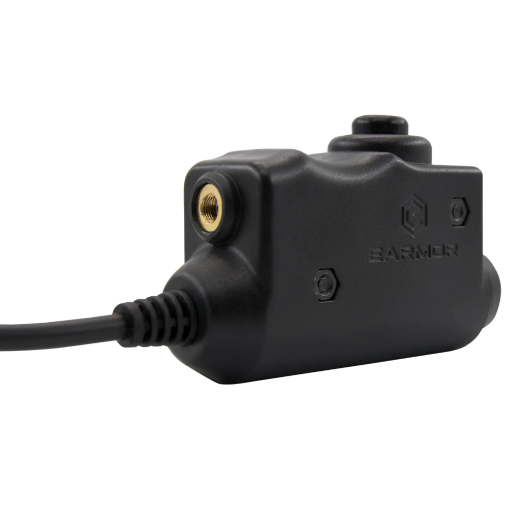 EARMOR M51 PTT-Kommunikationsadapter Kenwood 2-Pin-Funkanschluss Schwarz