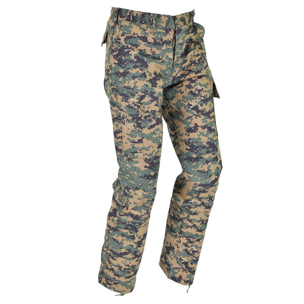 Mil-Tec Brand U.S. Army Style Digital Woodland Camo Pants Field Troop Trousers
