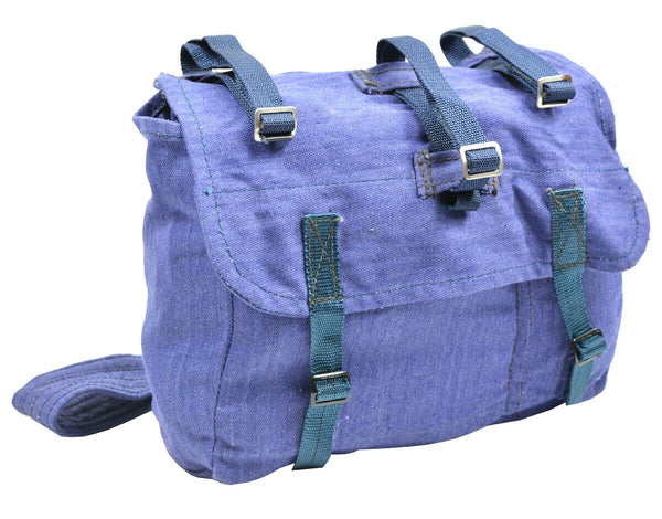 Original rumänische Armee Brotbeutel Militär Überschuss blau Canvas Brotbeutel NEU