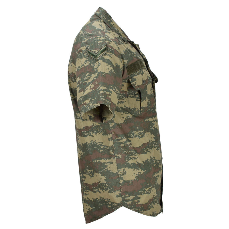 Camisas de campo del ejército turco original Durable Ripstop Camo Manga corta Táctica
