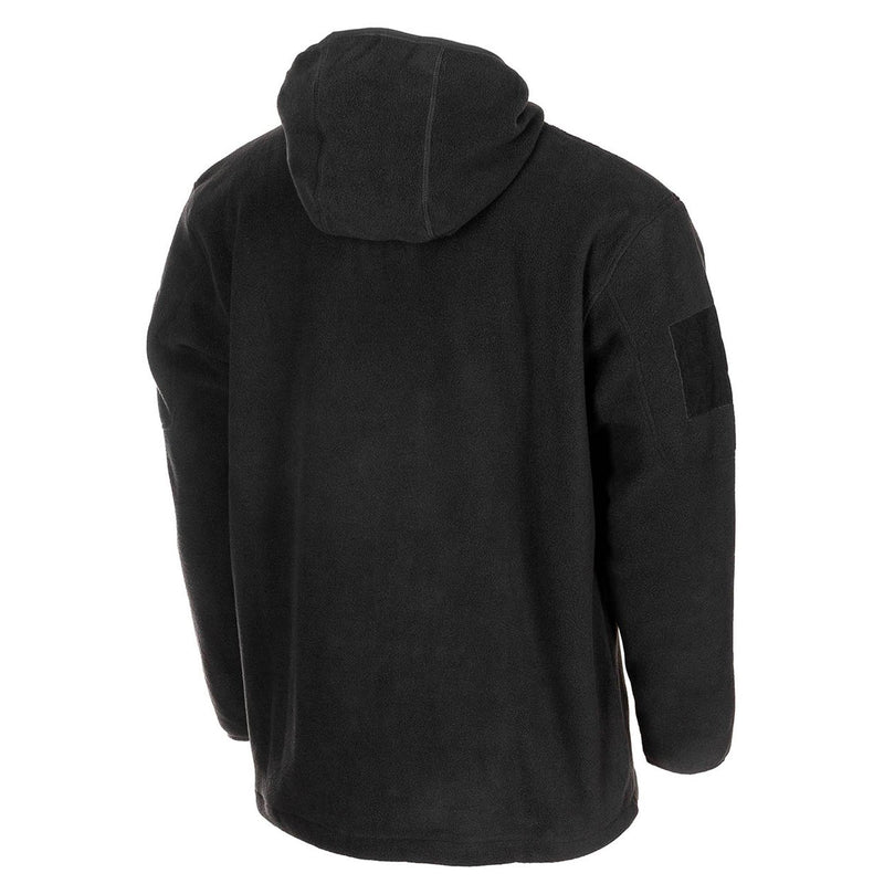 Veste polaire tactique militaire noire MFH à capuche thermique avec ourlet élastiqué NEUF