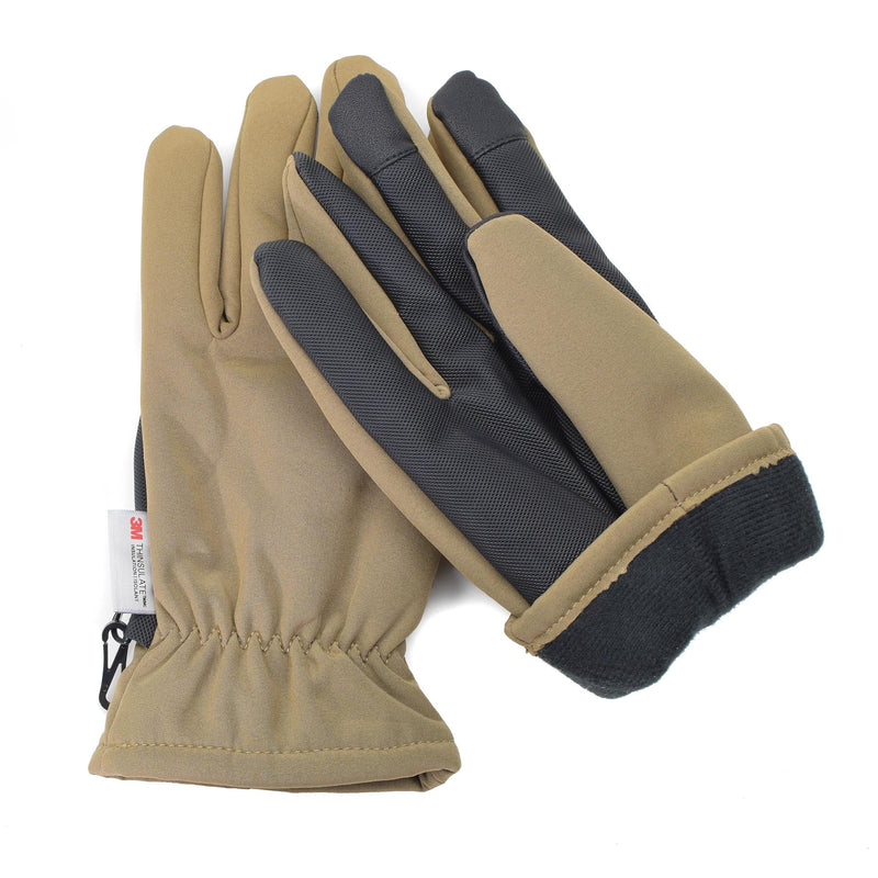 Mil-Tec Gloves Softshell THINSULATE™ lining Coyote Winter Mens tactical thermal