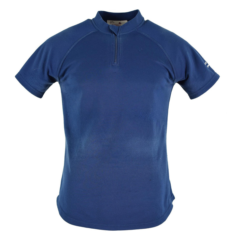 Original British police t-shirt blue breathable material front zip guard shirt