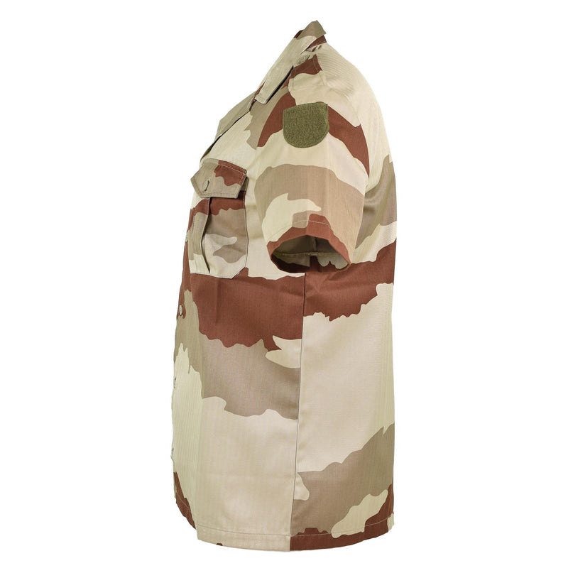 Véritable chemise F2 de l'armée française camouflage désert à manches courtes, édition militaire excédentaire NEUF