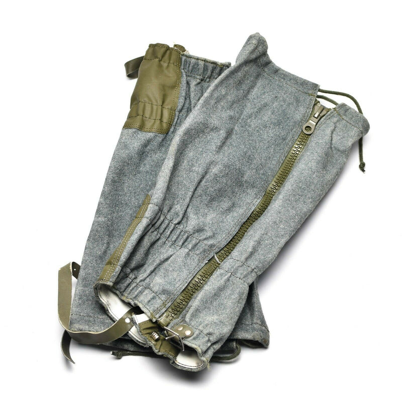 Gateter d'esercito svizzero autentici lana montagne grigie escursionistiche surplus militare
