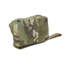 Camouflage pouch with a strap on a white background