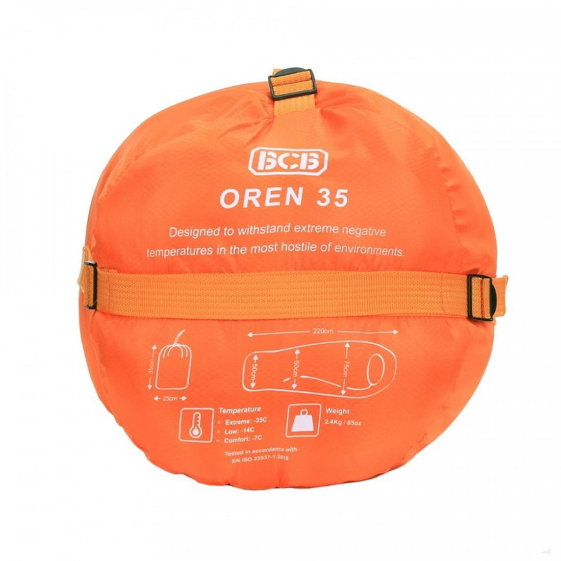 BCB Oren 35 winterslaapzak volwassenen koud weer kamperen buiten -14°C Oranje